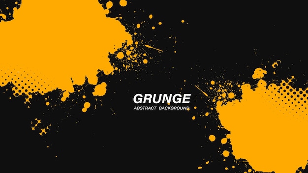Fondo grunge abstracto negro y amarillo