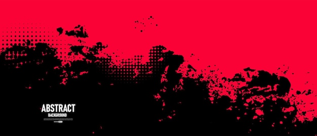 Vector fondo grunge abstracto negro y rojo