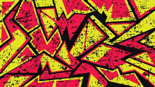 Fondo grunge abstracto rojo y amarillo