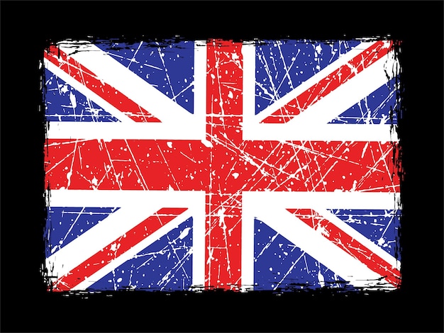 fondo de grunge angustiado de bandera de reino unido