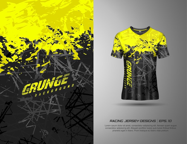 Fondo de grunge de deportes de camiseta para juegos de fútbol de ciclismo de jersey de carreras