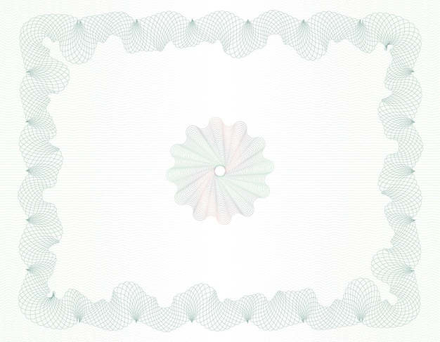 Fondo guilloche para diploma de certificado o diseño de moneda