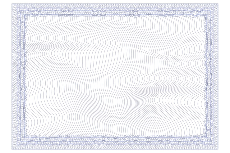 Fondo guilloche con líneas de onda en vector para certificado de diploma y moneda
