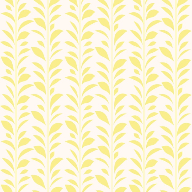 Fondo de guirnalda de impresión botánica transparente de patrón de vector de hoja amarilla