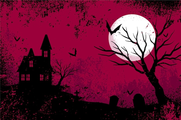 Fondo de halloween de diseño grunge