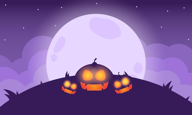 Fondo de halloween en diseño plano