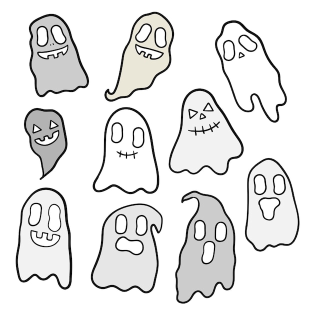 Vector fondo de halloween con fantasma.