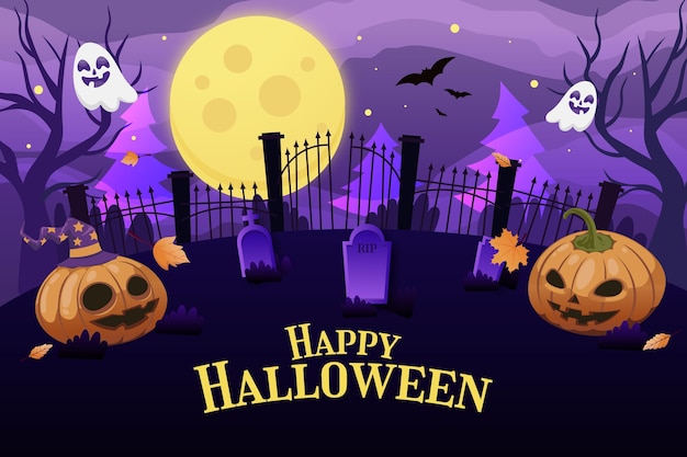 El fondo de Halloween con gradiente