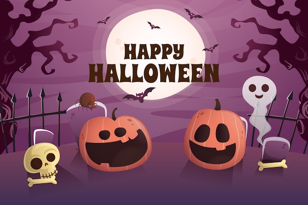 El fondo de Halloween con gradiente