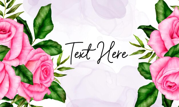 Fondo hermoso de flores acuarela dibujada a mano