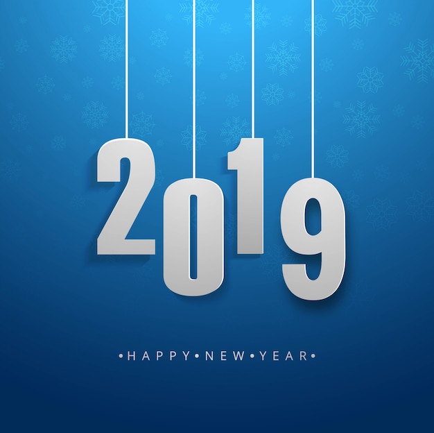 Fondo hermoso hermoso feliz año nuevo texto 2019