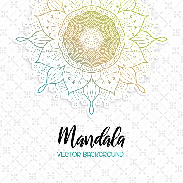 Vector fondo hermoso mandala blanco