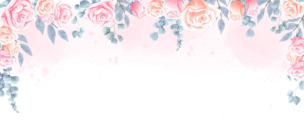 Vector fondo hermoso de las rosas de la acuarela para el papel pintado, el contexto de la boda y cualquier impresión.