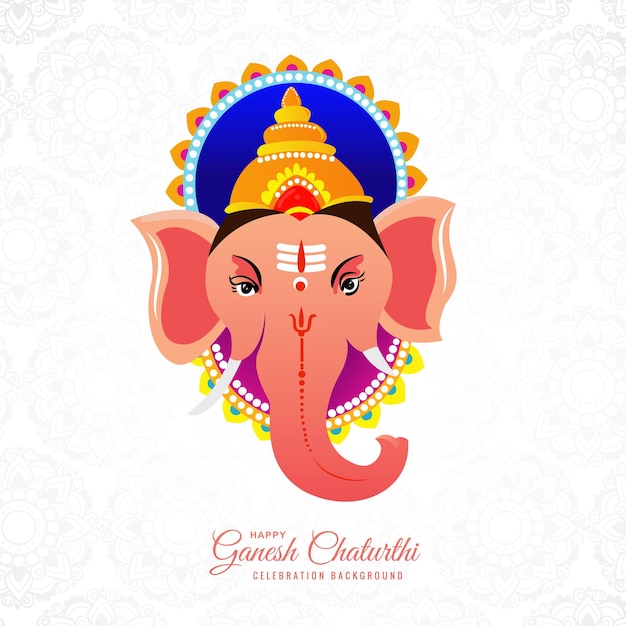 Vector fondo hermoso de la tarjeta del festival de ganesh chaturthi