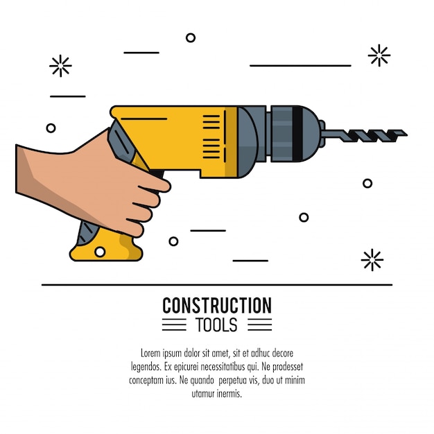 Vector fondo de herramientas de construcción