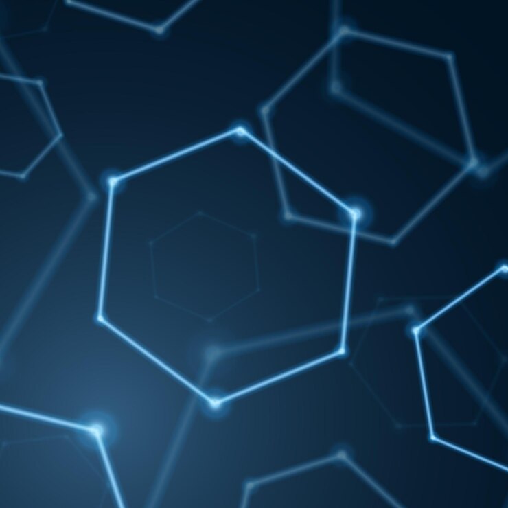 Vector fondo hexagonal abstracto diseño científico de ciencia ficción molecular concepto gráfico para su diseño