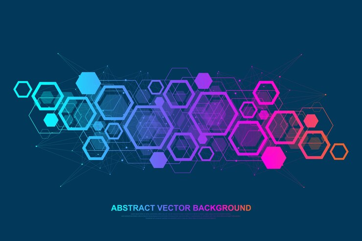 Vector fondo hexagonal abstracto.