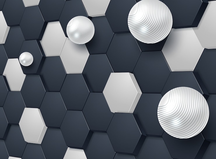 Vector fondo hexagonal abstracto