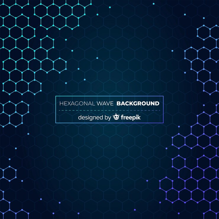Vector fondo hexagonal  brillantes