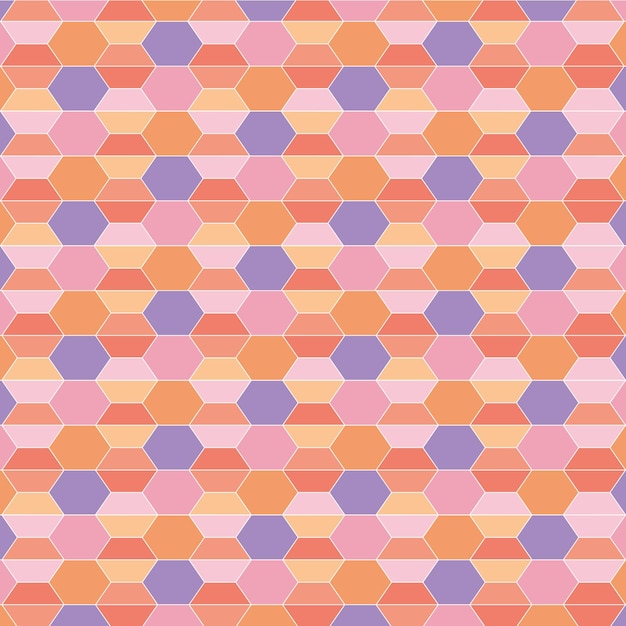 Vector fondo hexagonal colorido