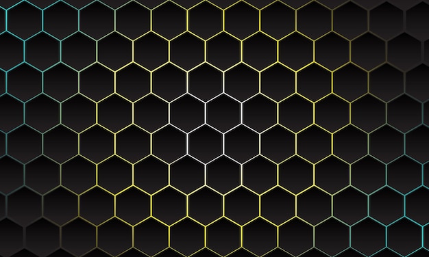 Fondo hexagonal futurista