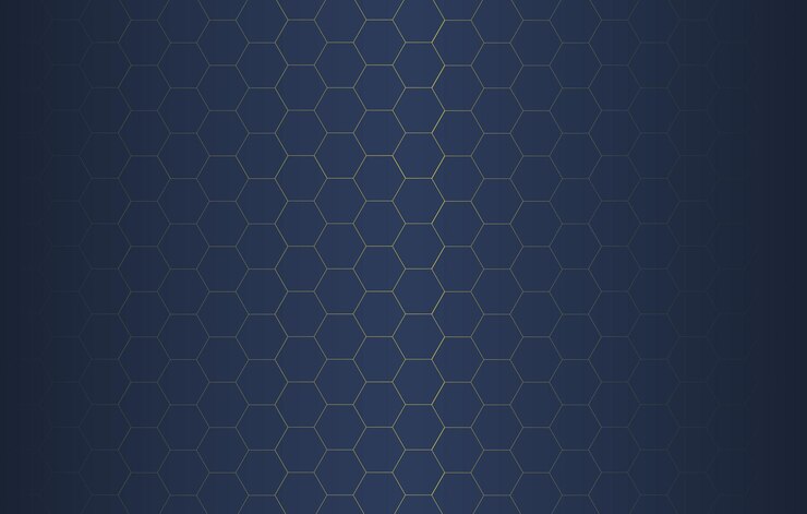 fondo hexagonal de gradiente azul abstracto