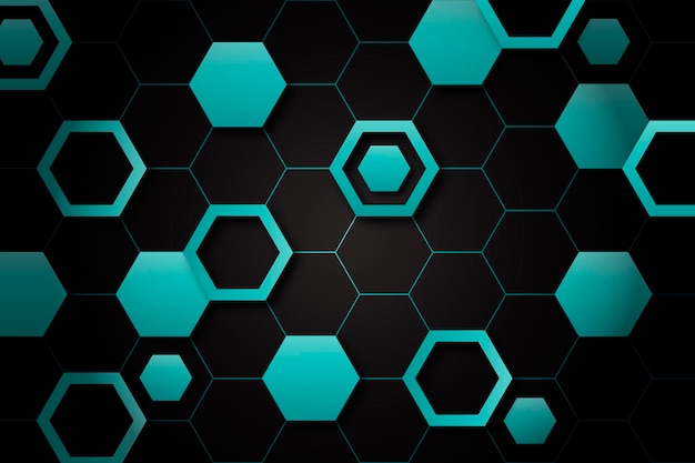Fondo hexagonal con gradiente