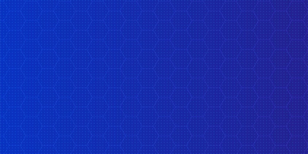 Fondo hexagonal de tecnología azul
