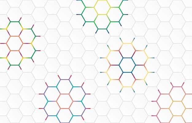 Fondo de hexágono elegante mínimo moderno