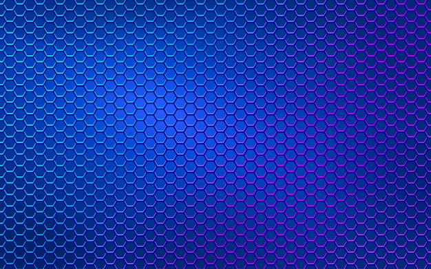 Vector fondo de hexágono geométrico azul abstracto