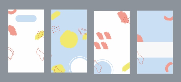 fondo de historia de instagram de carrusel de formas abstractas lindas y divertidas para influencer de belleza