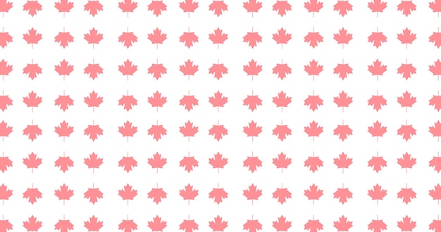 Fondo de hoja de arce de Canadá rojo de patrones sin fisuras