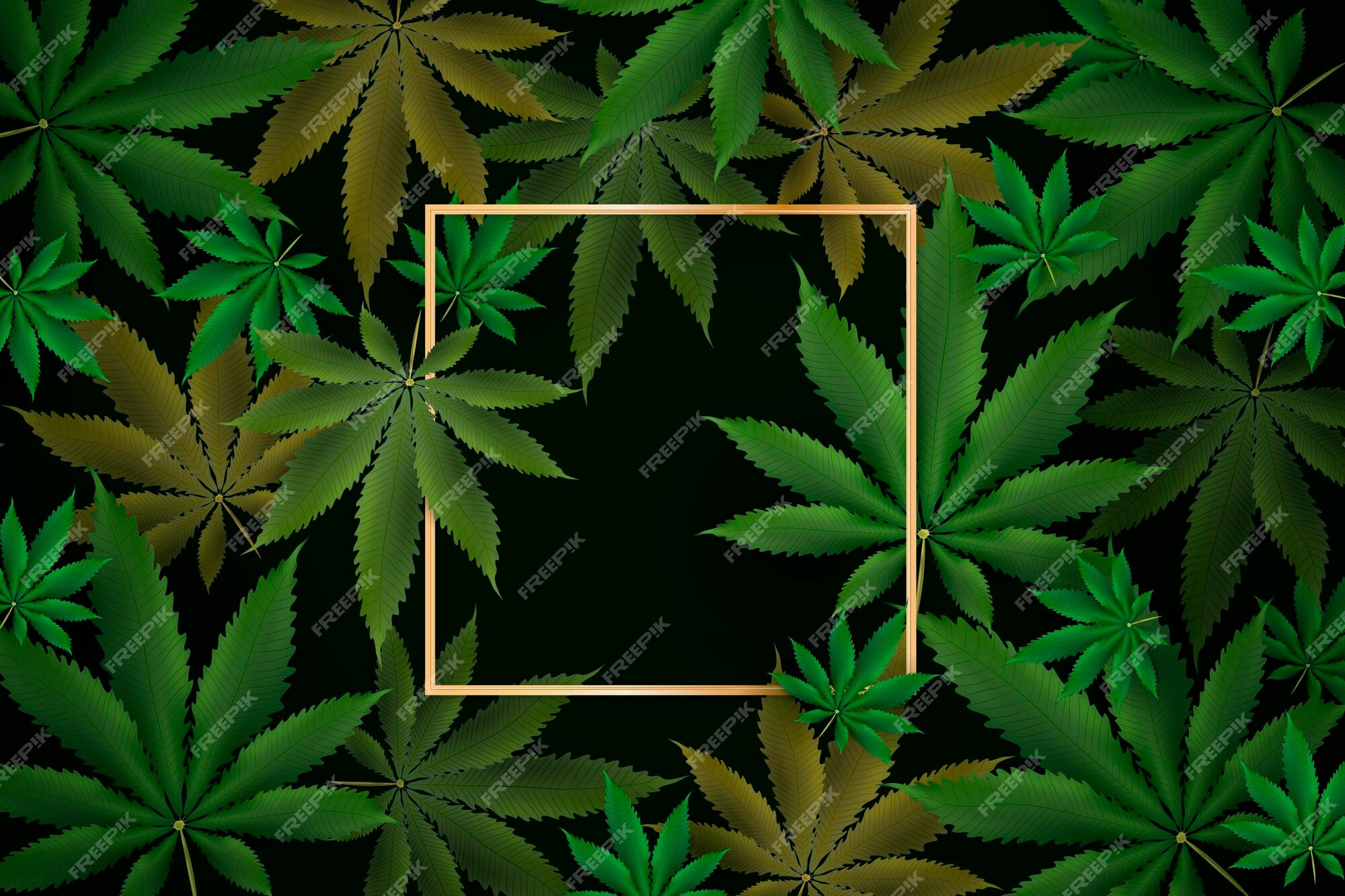 Fondo de hoja de marihuana realista | Vector Premium