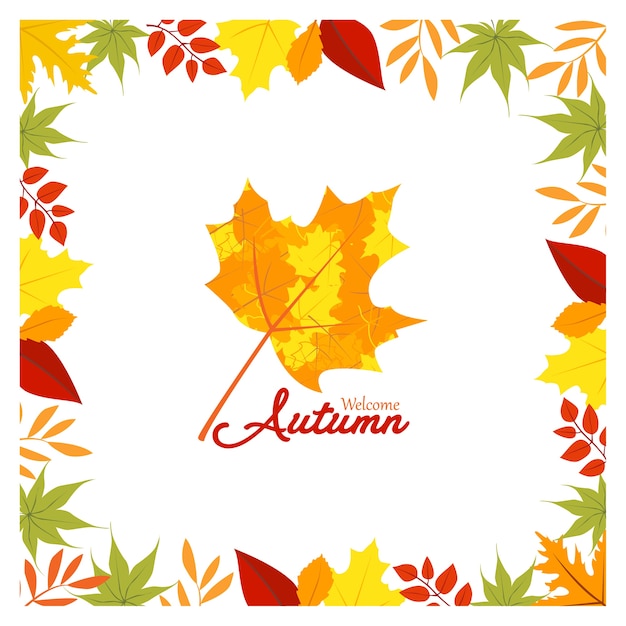 Vector fondo de hoja de otoño