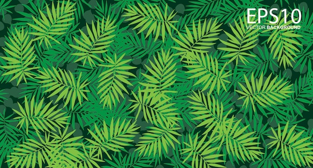 Vector fondo de hoja verde tropical