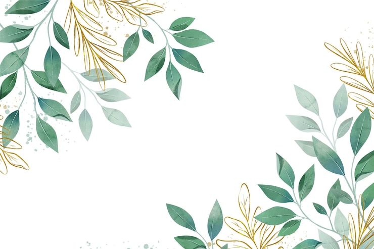 Vector fondo de hojas de acuarela creativa