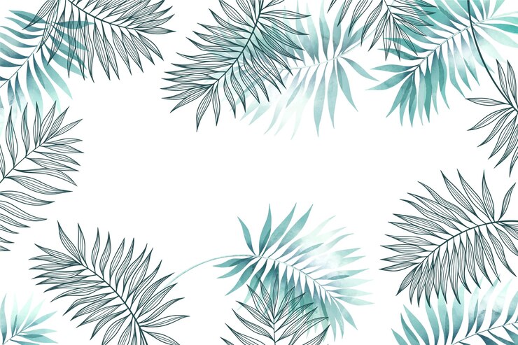 Fondo con hojas grises y azules