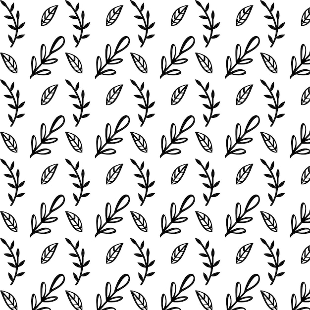 Fondo con hojas y ramas decorativas.