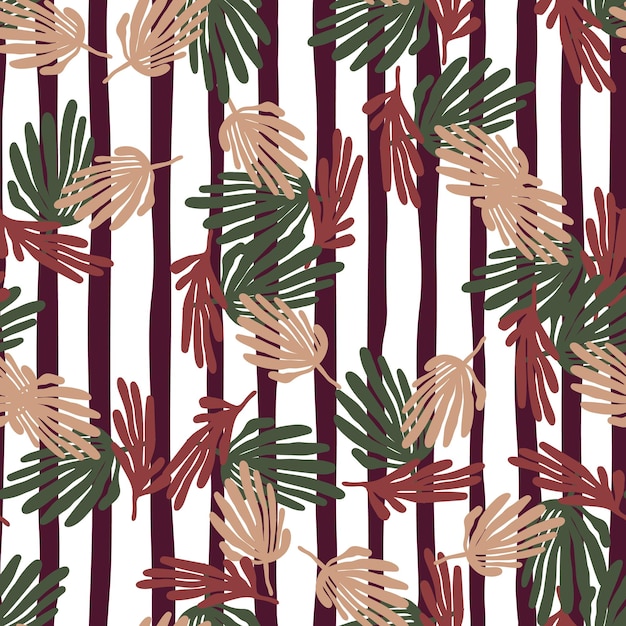 Fondo de hojas tropicales papel tapiz de decoración inspirado en Matisse Forma orgánica simple patrón sin costuras telón de fondo floral Diseño para tela superficie de impresión textil cubierta de envoltura