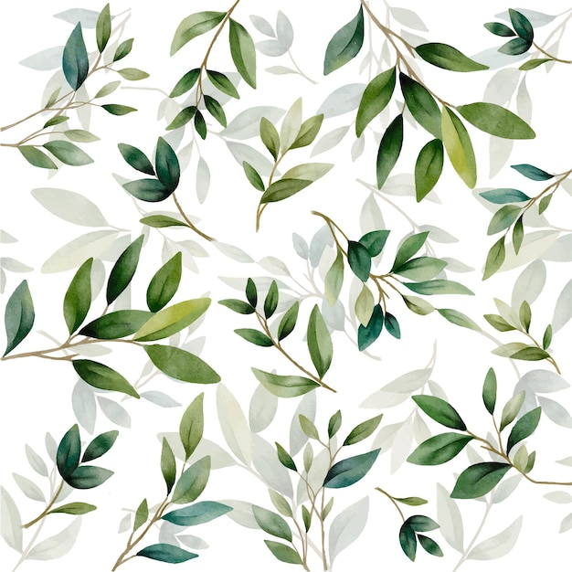 Fondo de hojas verdes Papel tapiz floral Patrón de botánica verde para diseño textil arte de pared wrappi