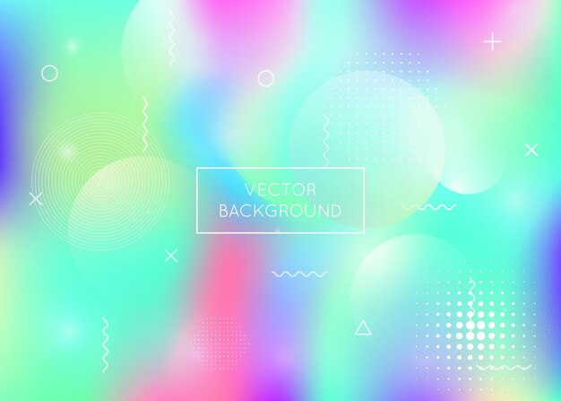 Fondo holográfico con formas líquidas Grado dinámico de Bauhaus