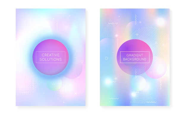Fondo holográfico con formas líquidas Grado dinámico de Bauhaus
