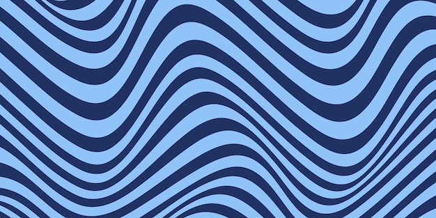 Fondo horizontal abstracto con ondas dinámicas Ilustración vectorial de moda en estilo retro