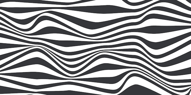 Fondo horizontal abstracto con ondas dinámicas Ilustración vectorial de moda