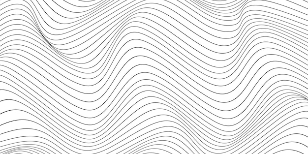 Fondo horizontal abstracto con ondas lineales dinámicas Ilustración vectorial de moda