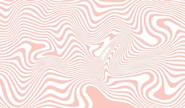 Fondo horizontal abstracto con patrón de líneas de onda, patrón ondulado licuado en estilo retro de los años 60 y 70