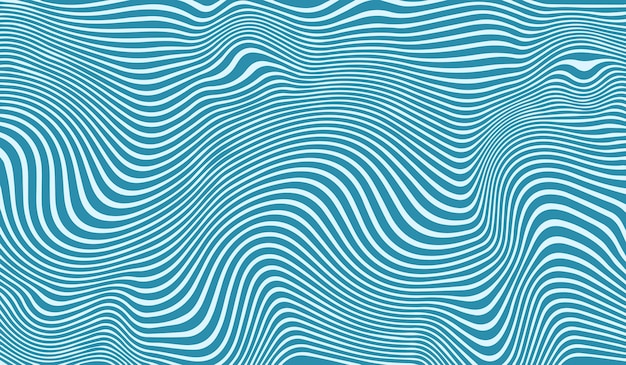 Fondo horizontal abstracto con patrón de líneas de onda, patrón ondulado licuado en estilo retro de los años 60 y 70