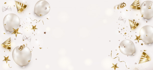 Fondo horizontal de cumpleaños.