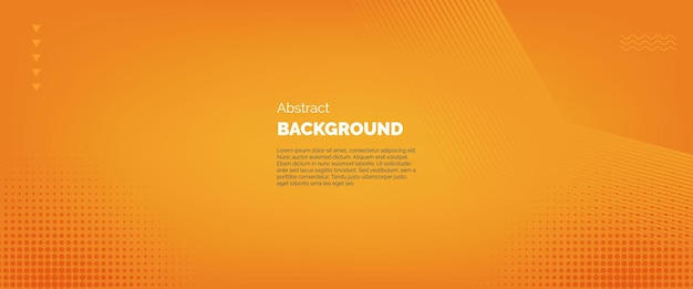 Fondo horizontal de gradiente naranja abstracto con líneas onduladas diagonales brillantes s geométricas mínimas