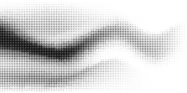 Fondo horizontal de medio tono negro y blanco fluido fondo pixelado de medio tono textura de puntos de arena